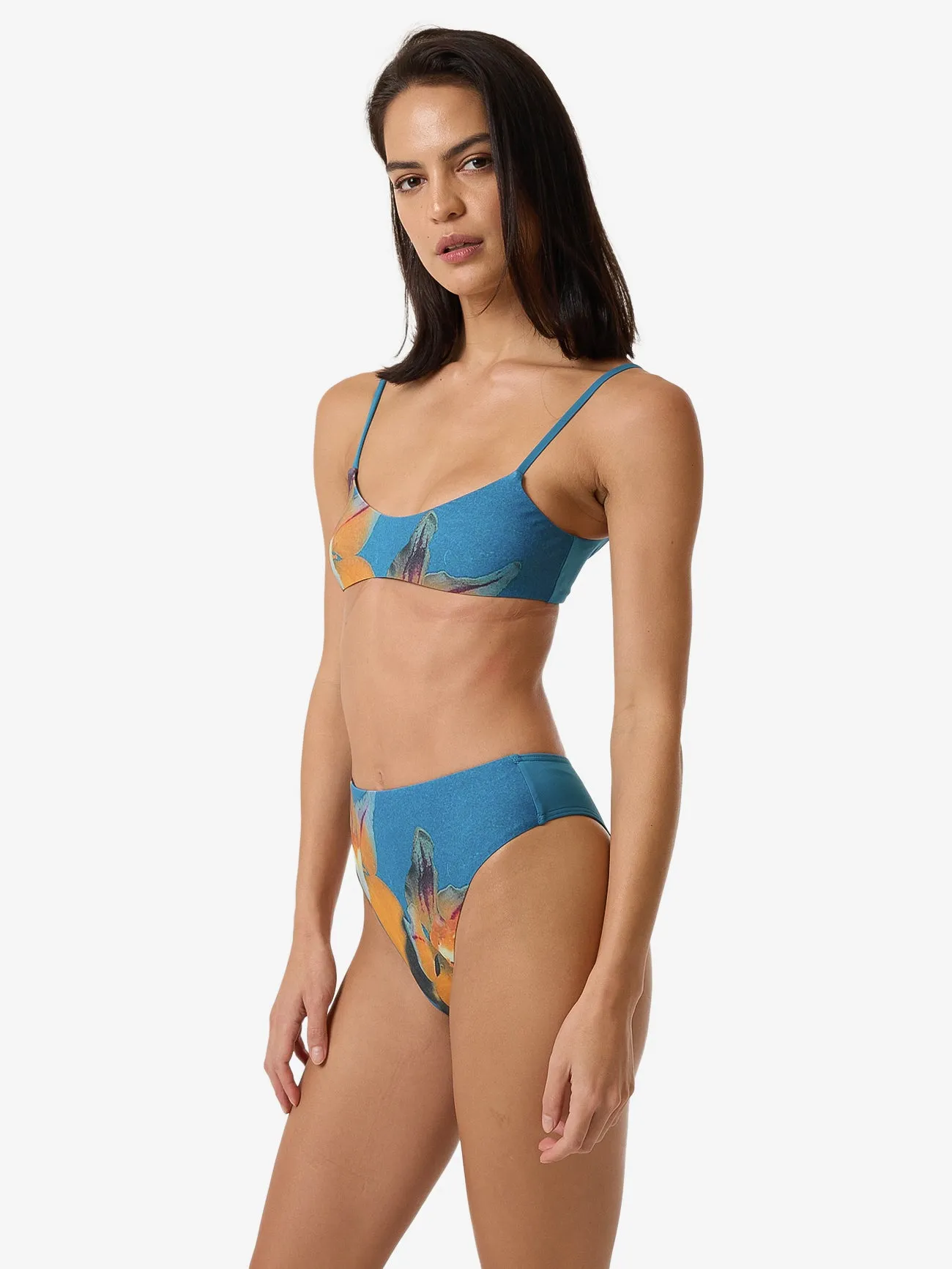 Flower Society Crop Bikini Top - Stella Blue sold by Thrills product image thumbnail 3