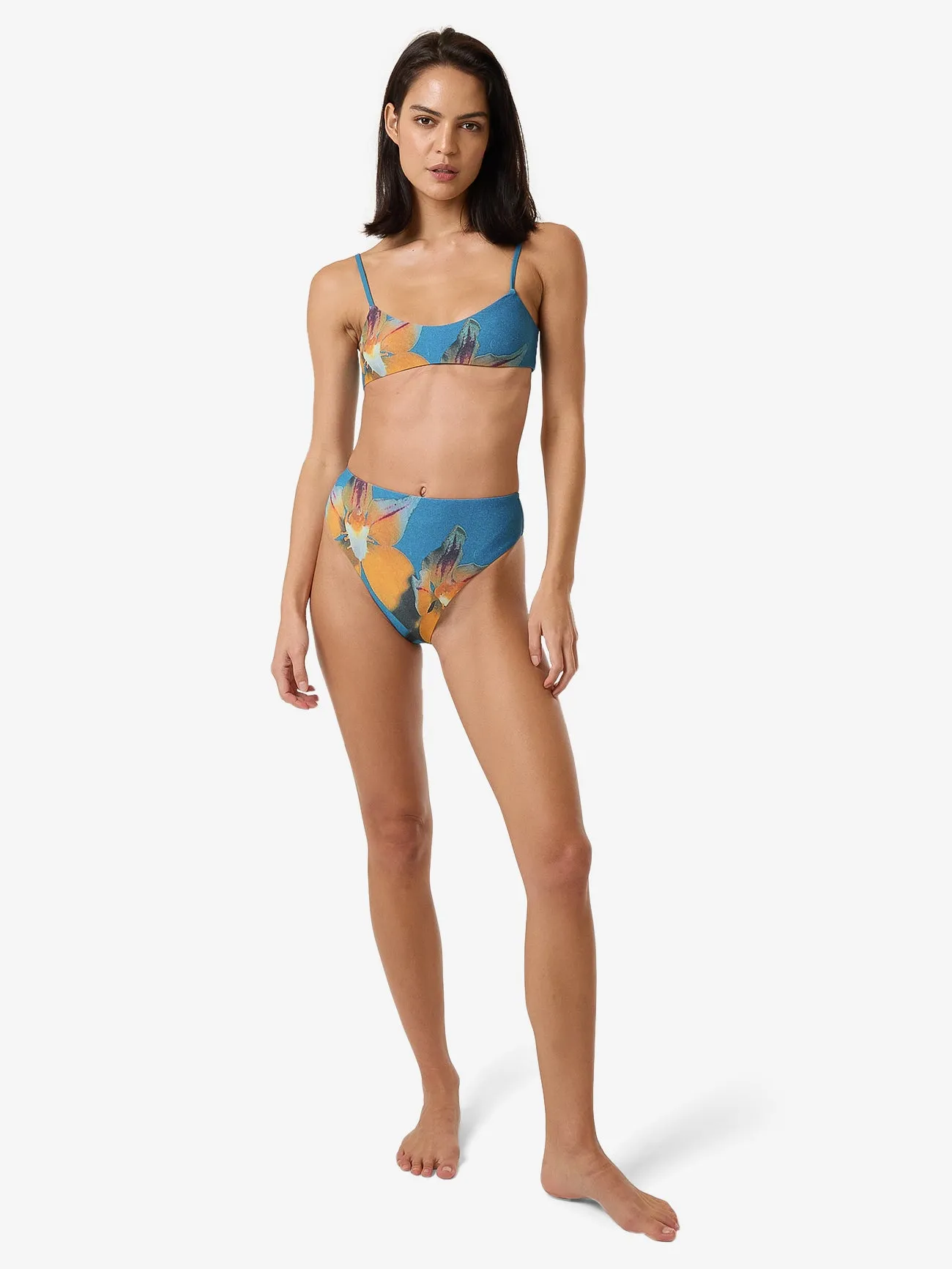 Flower Society Crop Bikini Top - Stella Blue sold by Thrills product image thumbnail 4