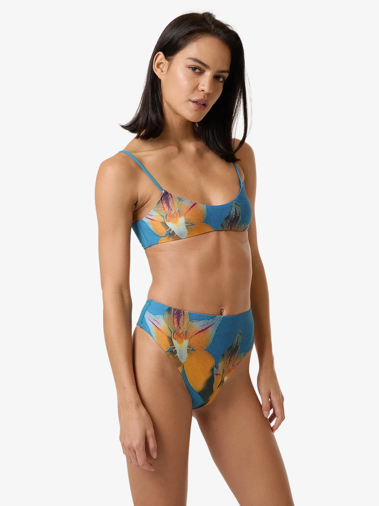 Flower Society Crop Bikini Top - Stella Blue sold by Thrills product image thumbnail 2