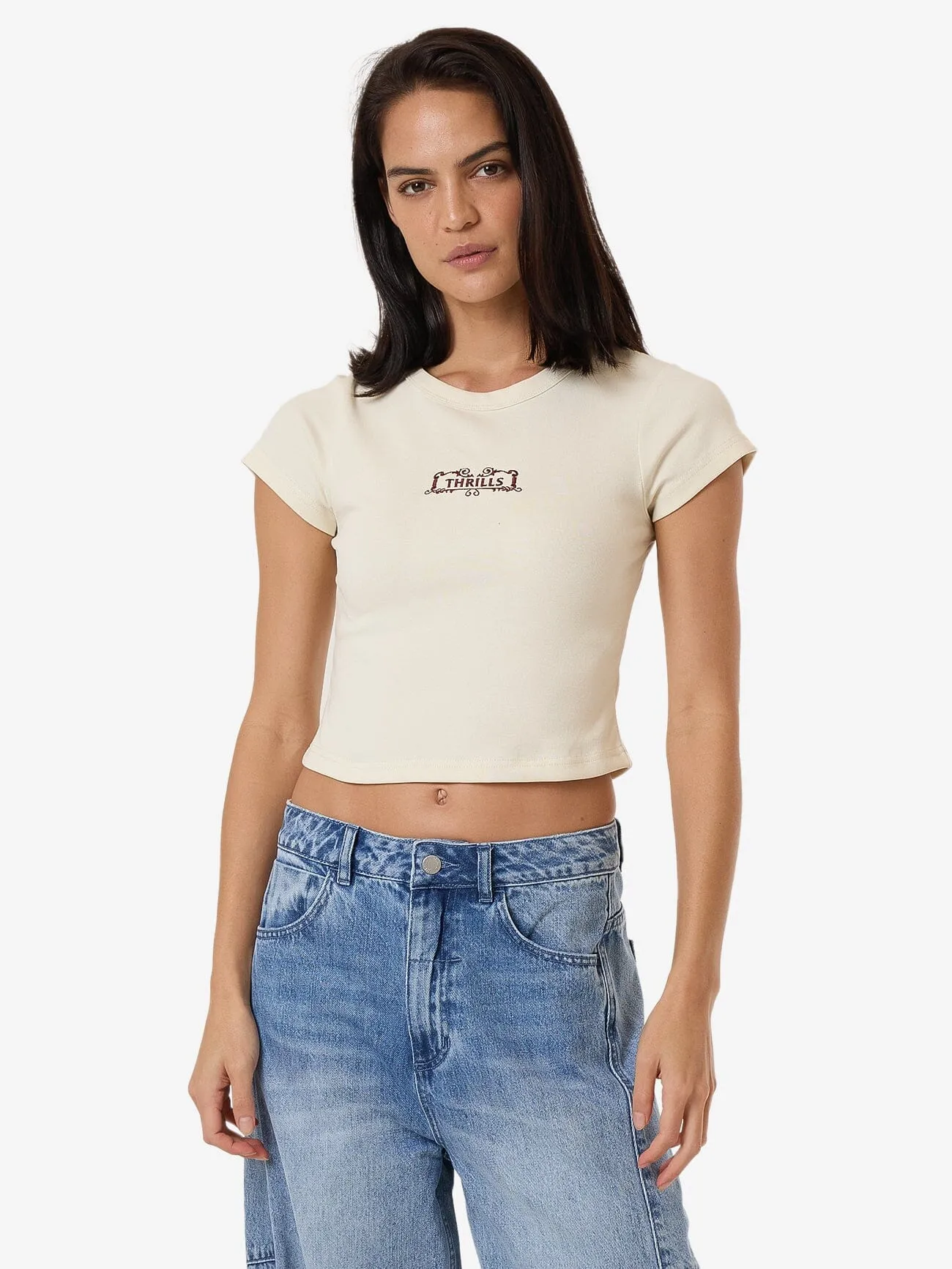 Flourish Curve Tee - Heritage White sold by Thrills product image thumbnail 2