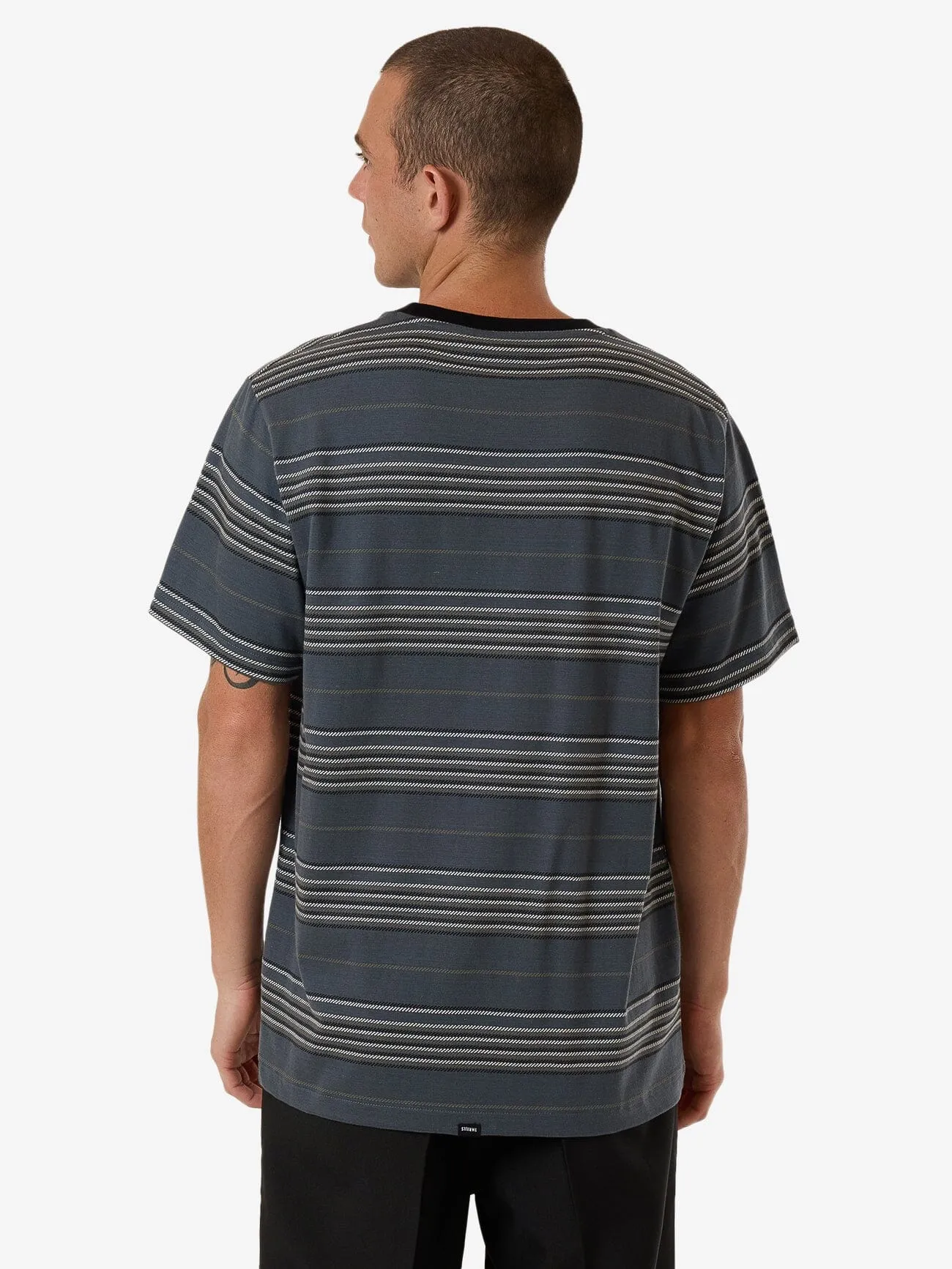 Heavy Times Stripe Merch Fit Tee - Light Petrol sold by Thrills product image thumbnail 2