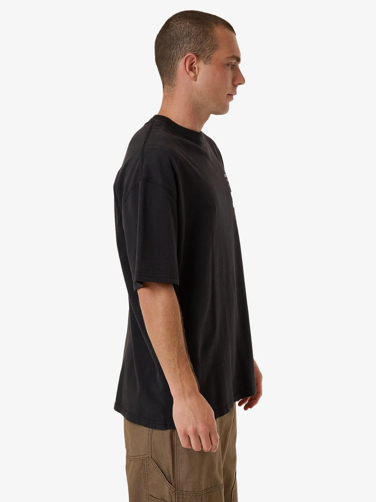 Chain Reaction Box Fit Oversize Tee - Faded Black sold by Thrills product image thumbnail 4