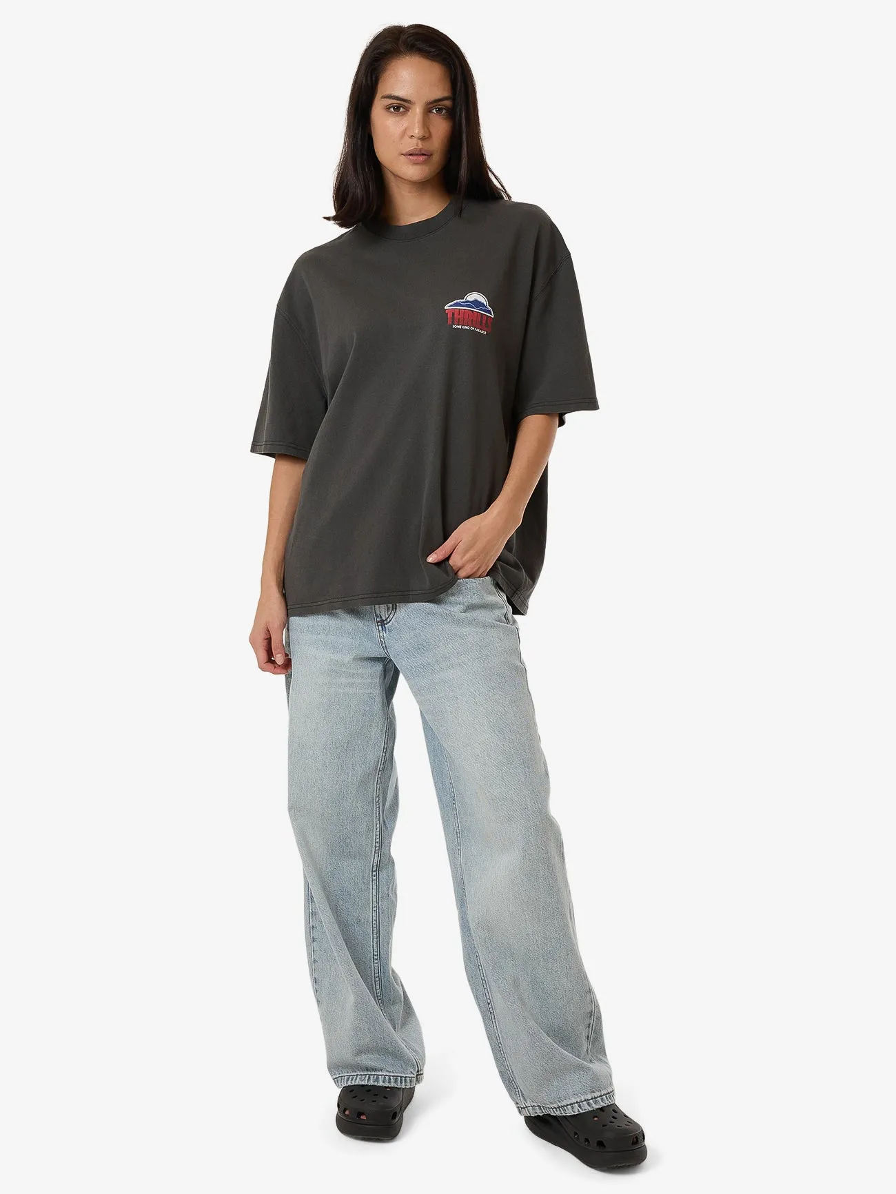 Beyond The Hills Oversized Tee - Merch Black sold by Thrills product image thumbnail 5