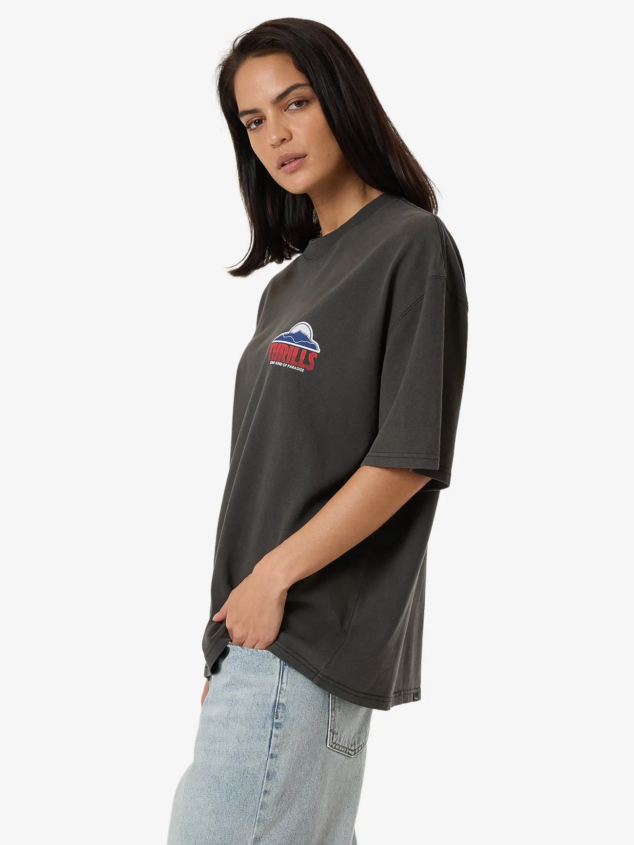 Beyond The Hills Oversized Tee - Merch Black sold by Thrills product image thumbnail 4