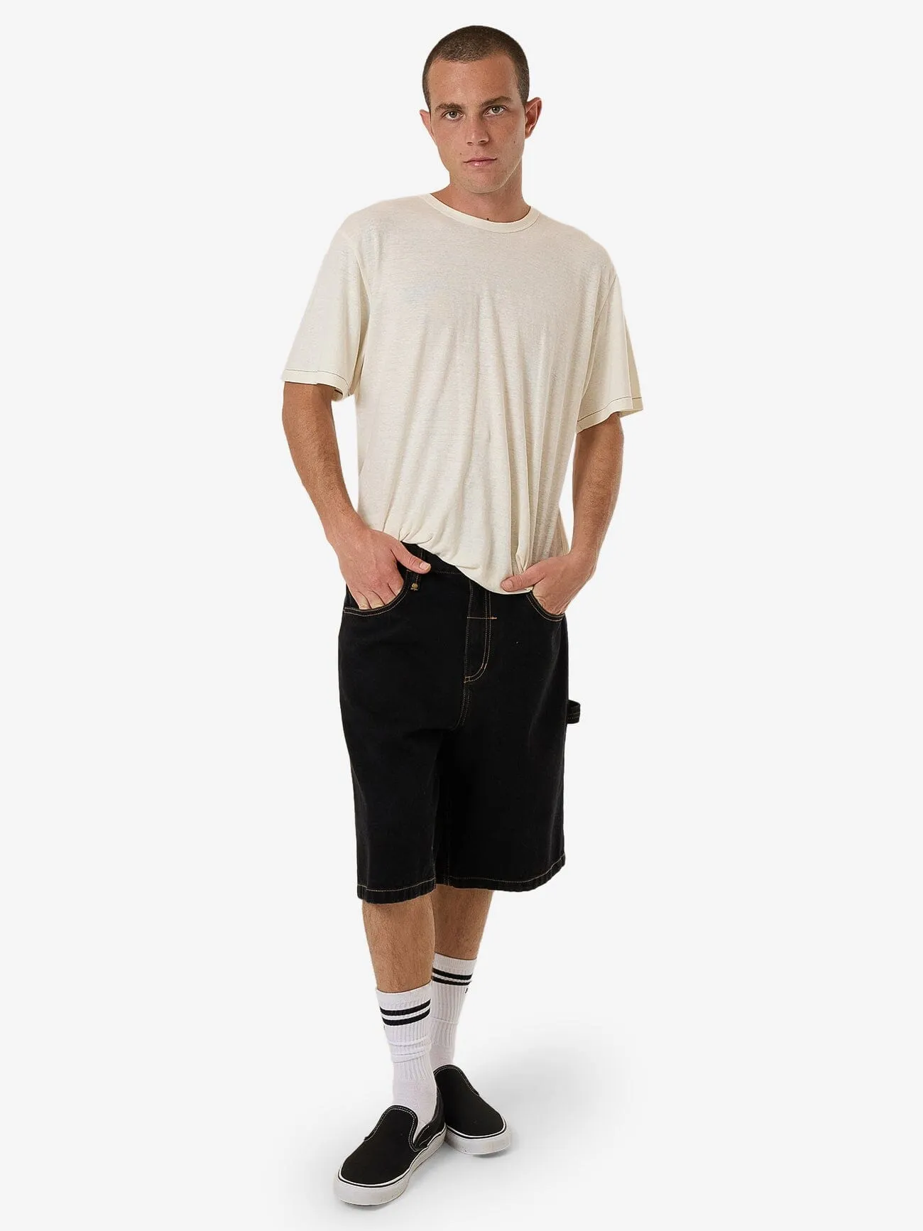 Big Slacker Denim Short - Black Rinse sold by Thrills product image thumbnail 5