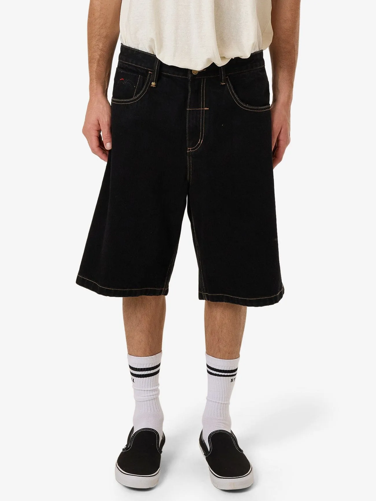 Big Slacker Denim Short - Black Rinse sold by Thrills