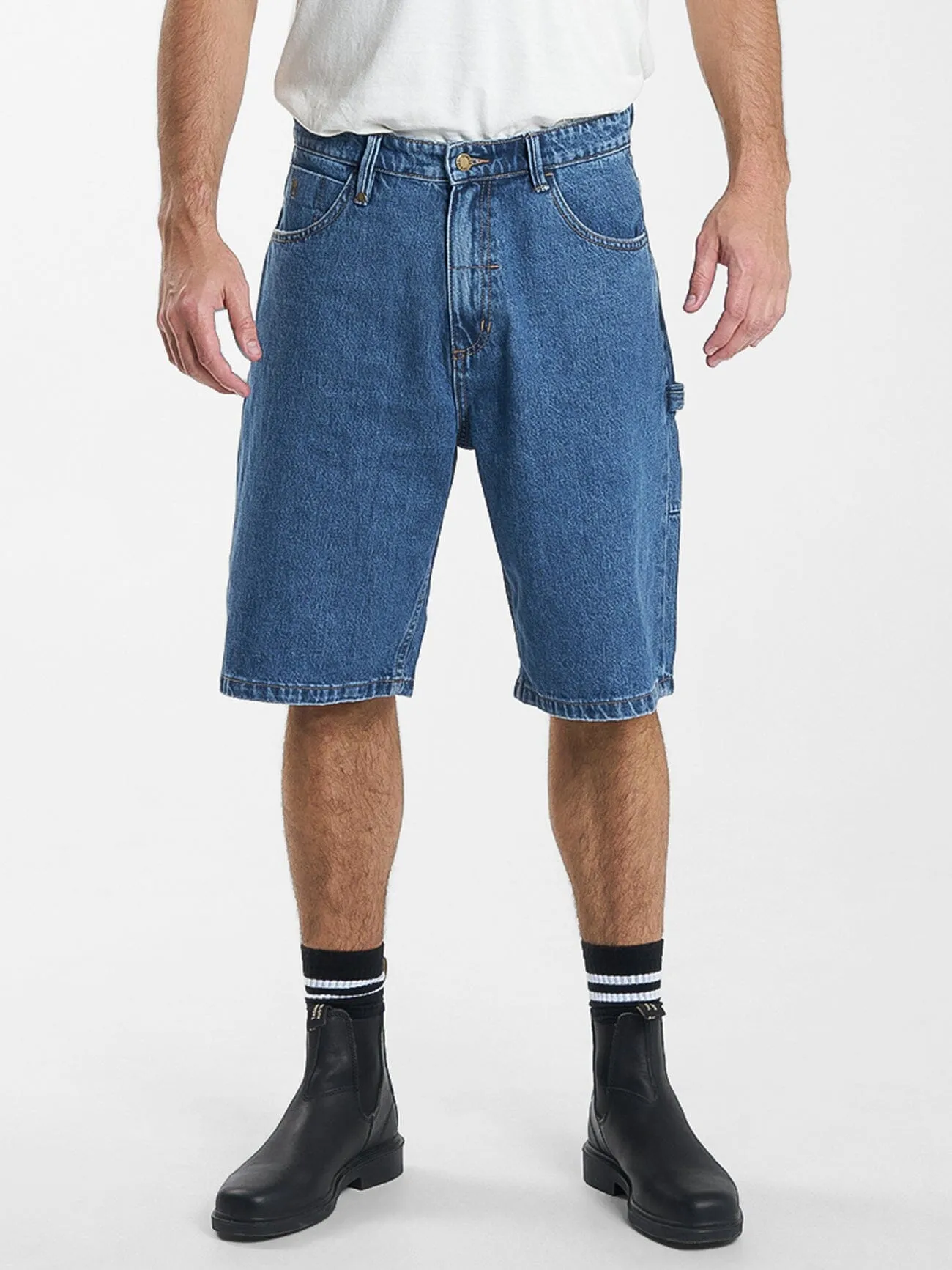 Big Slacker Denim Short - Rinsed Blues sold by Thrills
