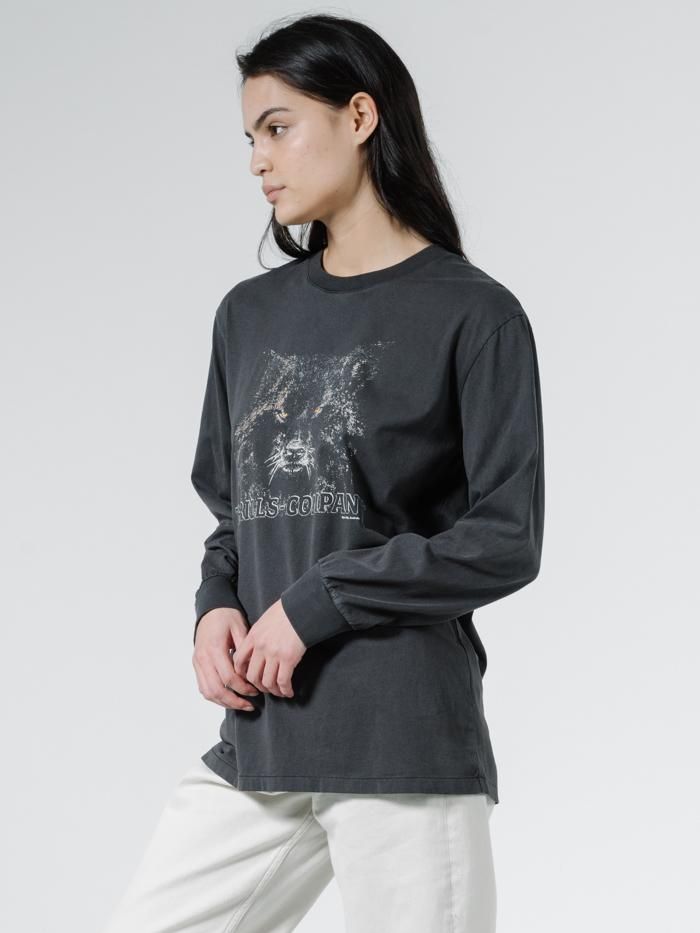 Shades of Wolf Merch Fit LS Tee - Vintage Black sold by Thrills product image thumbnail 4