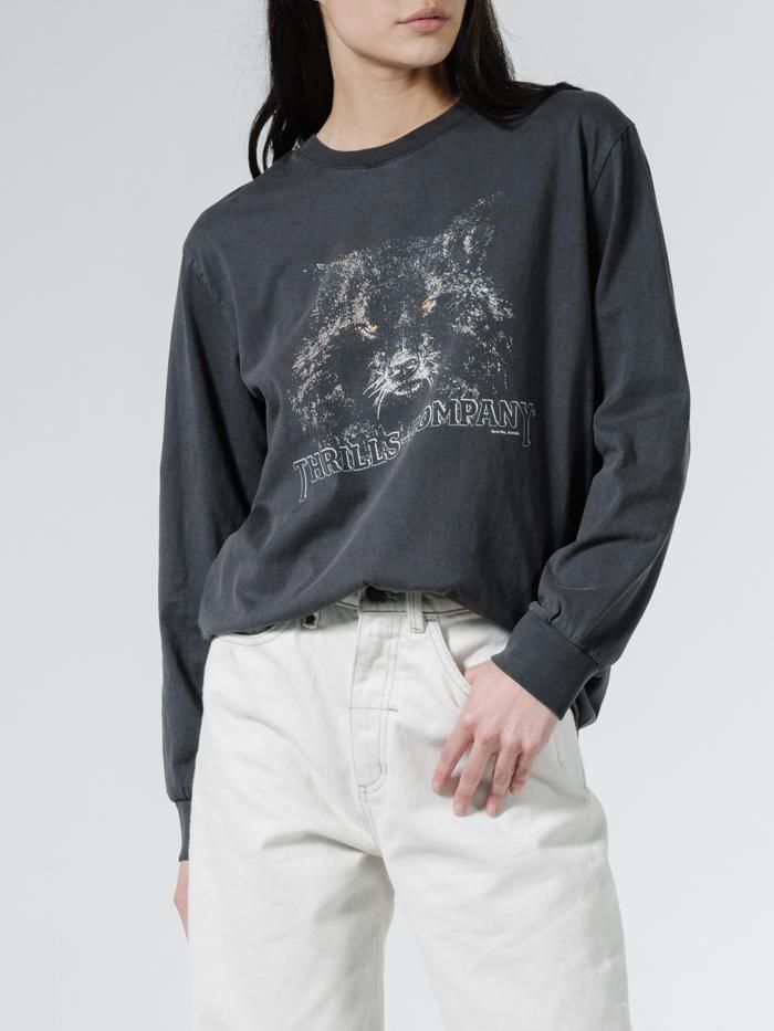 Shades of Wolf Merch Fit LS Tee - Vintage Black sold by Thrills product image thumbnail 3