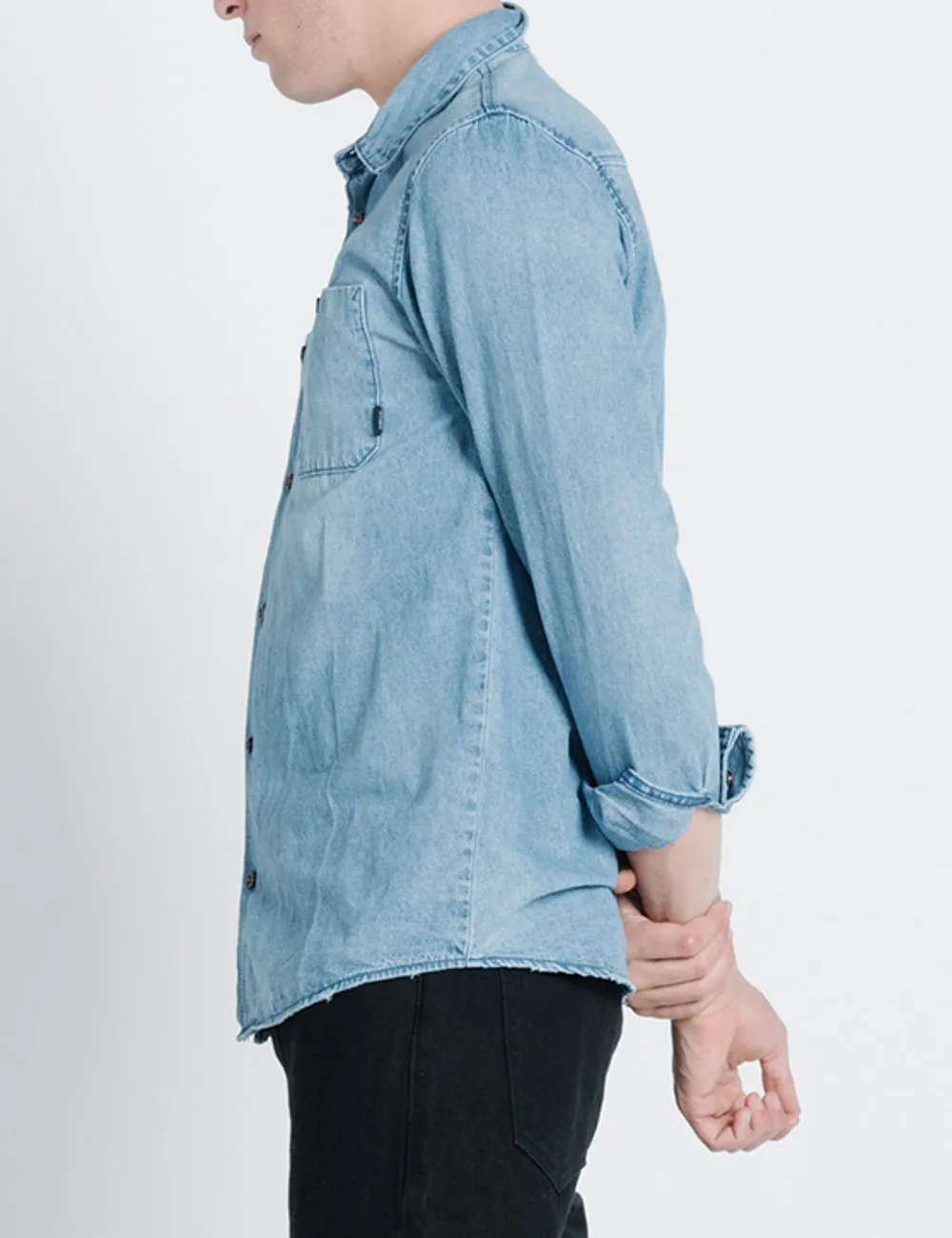 Pocket Canyon Long Sleeve Shirt - Trucker Blue sold by Thrills product image thumbnail 3