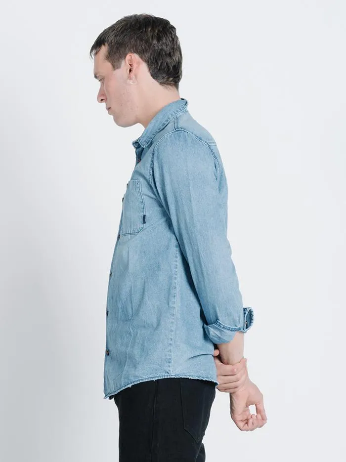 Pocket Canyon Long Sleeve Shirt - Trucker Blue sold by Thrills product image thumbnail 4