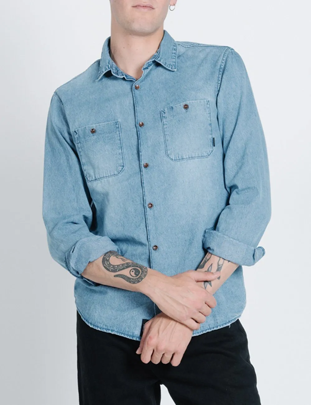 Pocket Canyon Long Sleeve Shirt - Trucker Blue sold by Thrills product image thumbnail 2