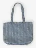 Chain Reaction Denim Tote - Faded Rinse Indigo sold by Thrills