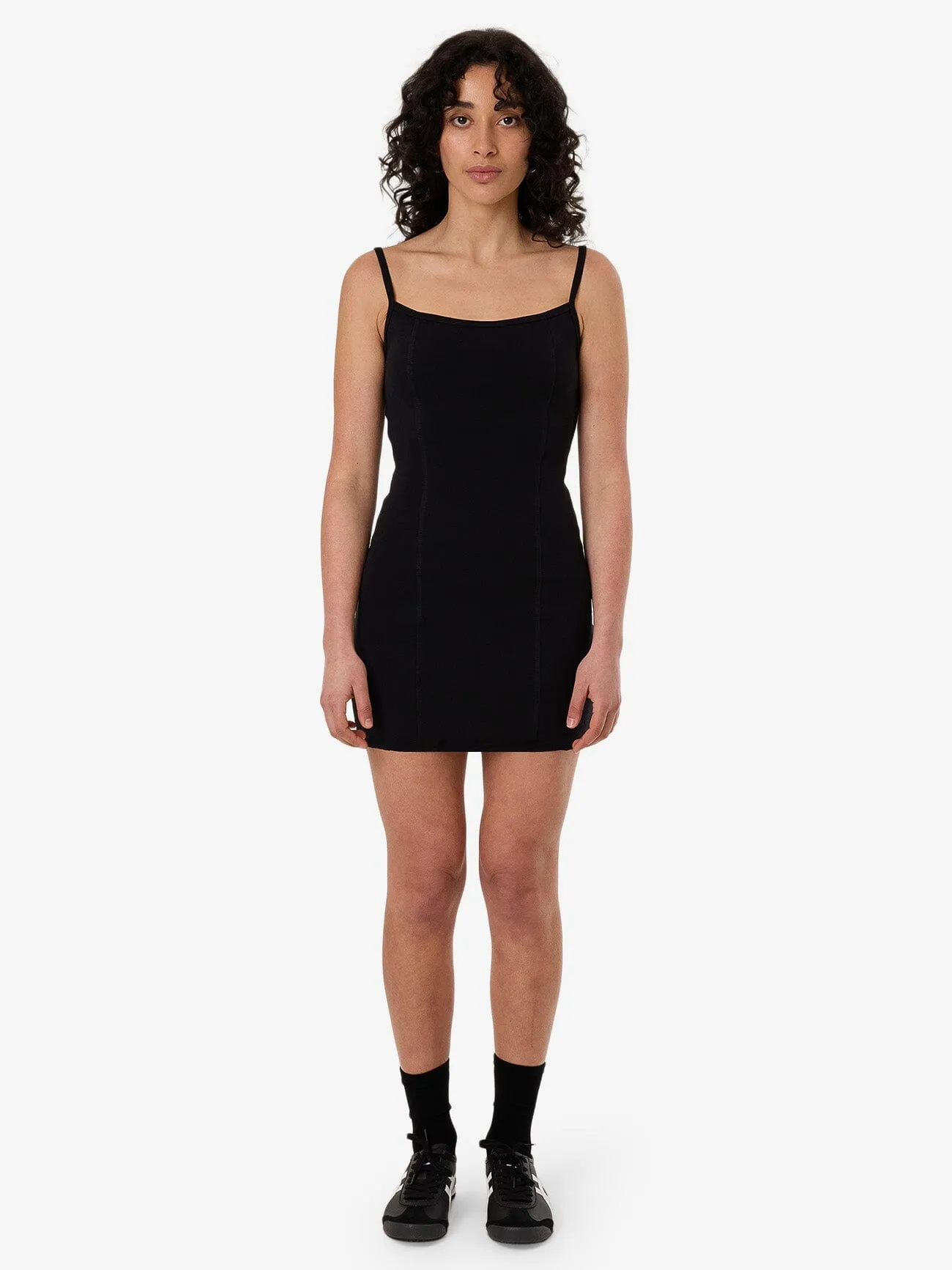 Rib Seam Mini Dress - Black sold by Thrills product image thumbnail 2