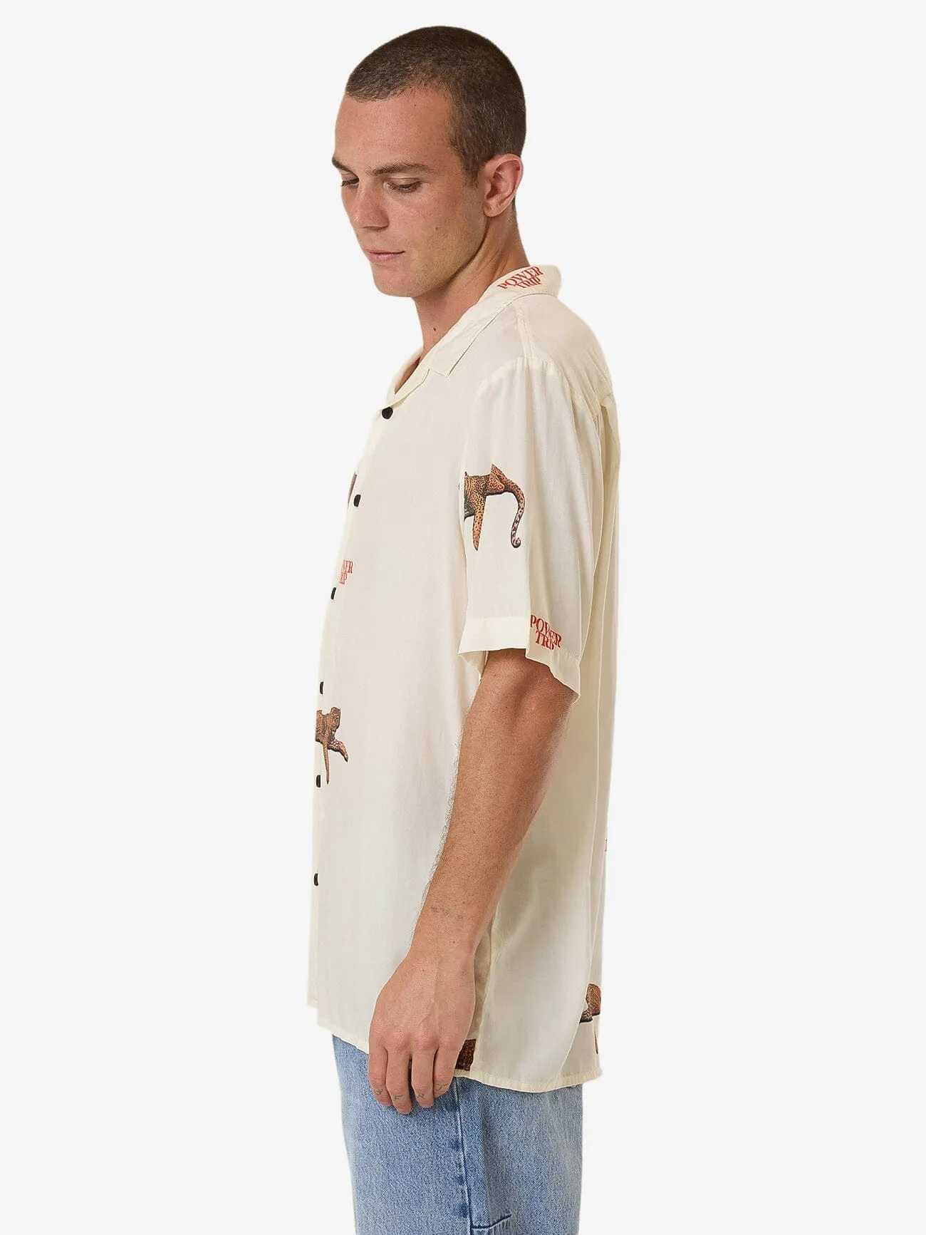 Power Trip Bowling Shirt - Heritage White sold by Thrills product image thumbnail 3