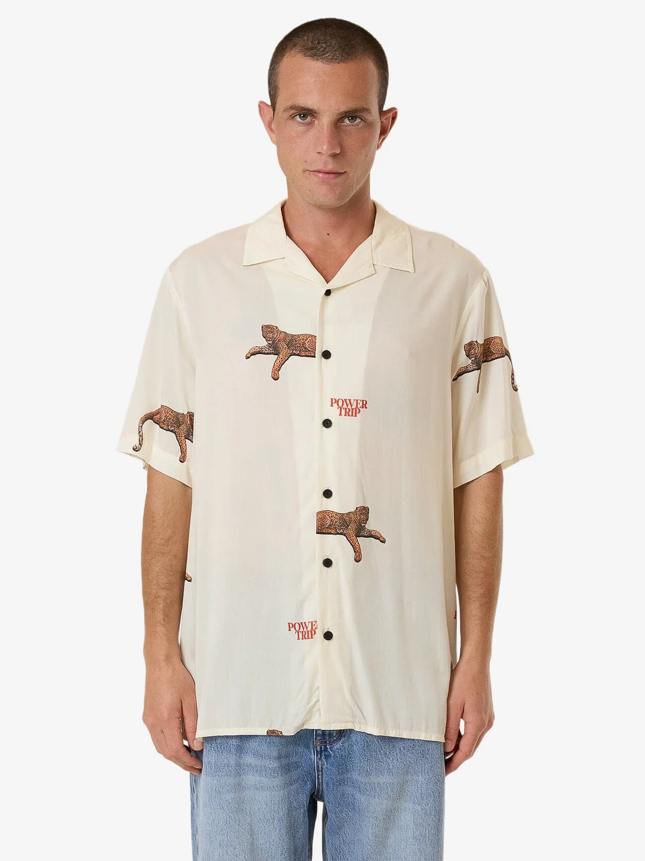 Power Trip Bowling Shirt - Heritage White sold by Thrills
