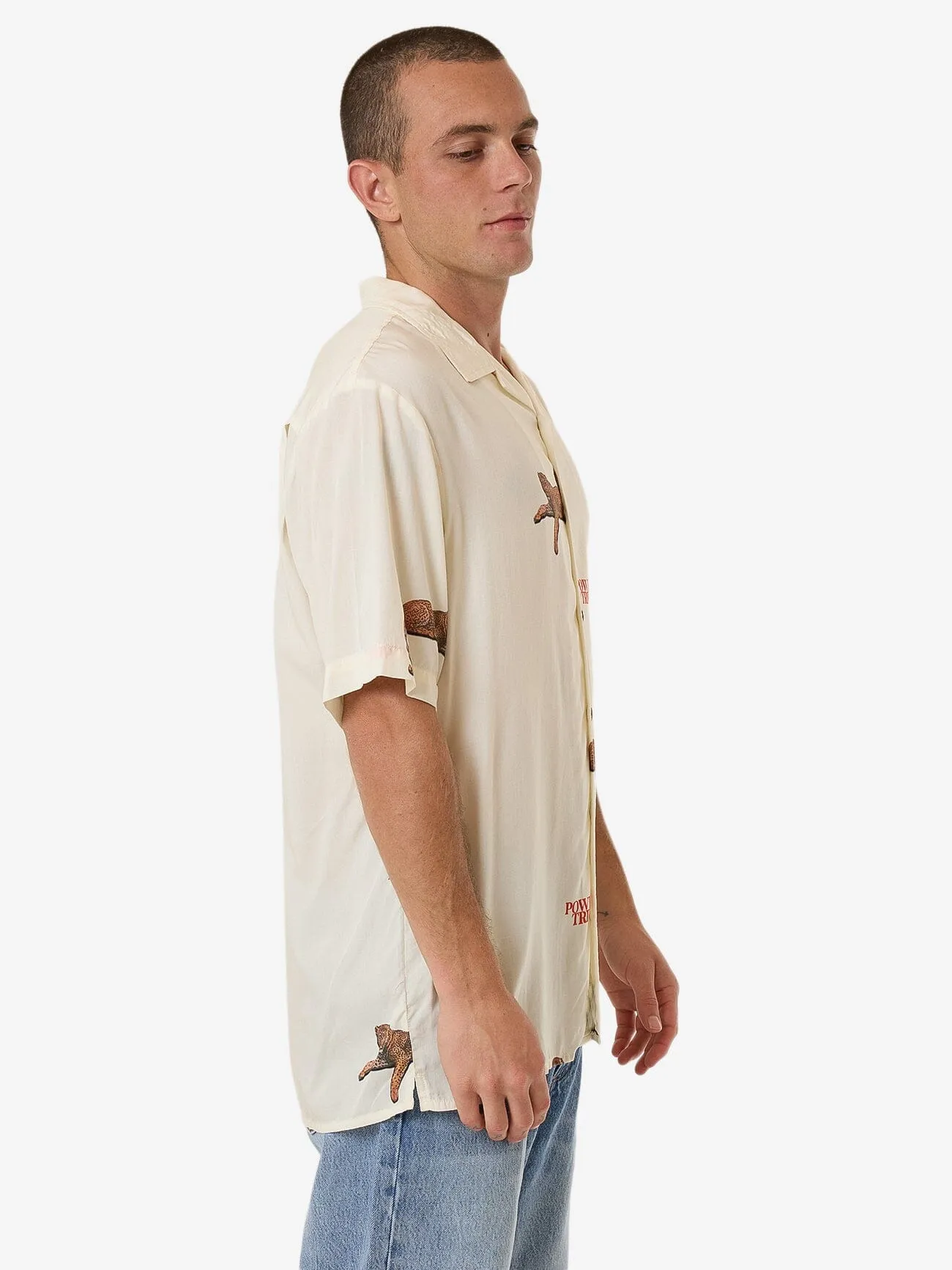 Power Trip Bowling Shirt - Heritage White sold by Thrills product image thumbnail 4
