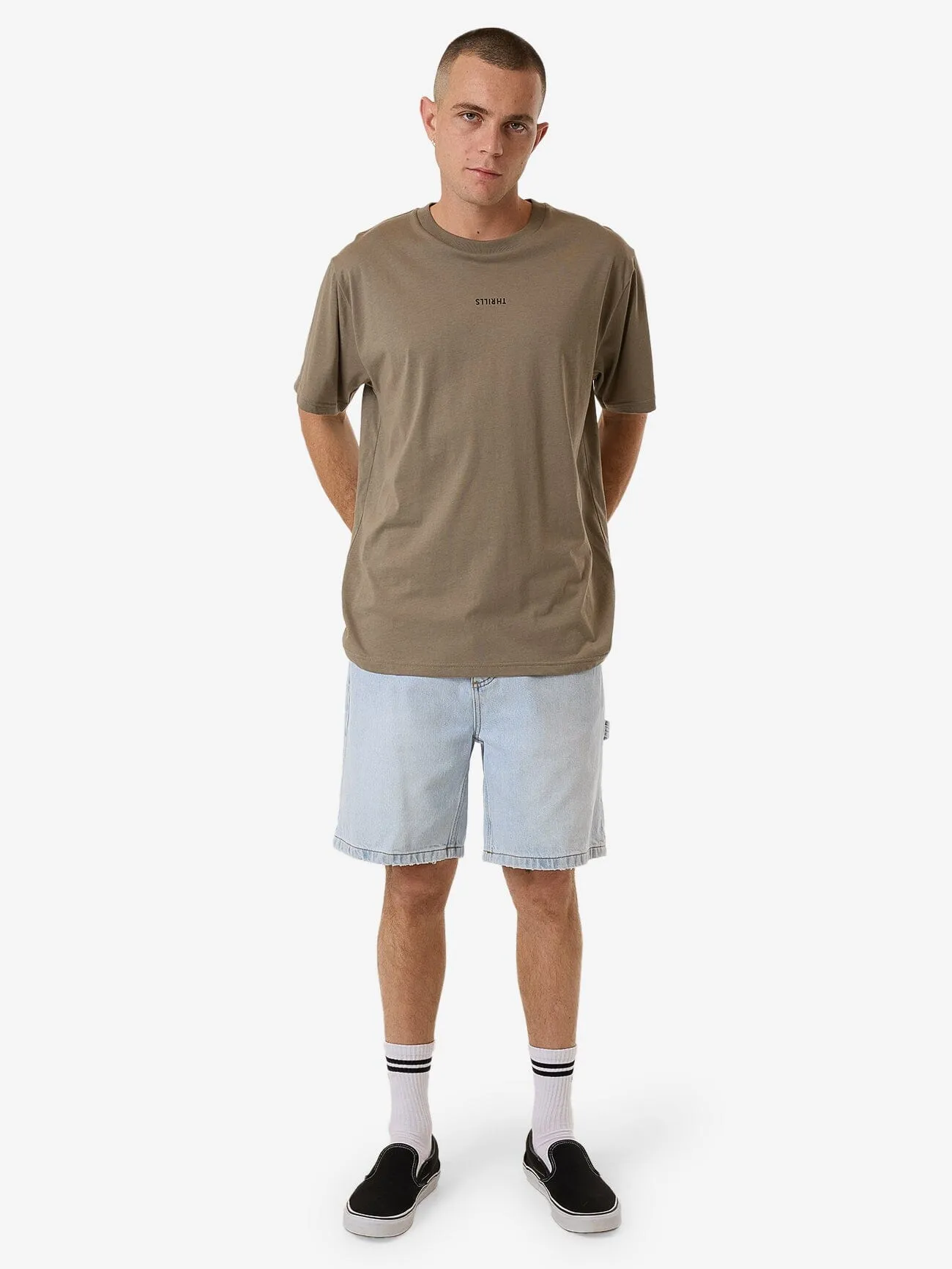 Minimal Thrills Merch Fit Tee - Brindle sold by Thrills product image thumbnail 5