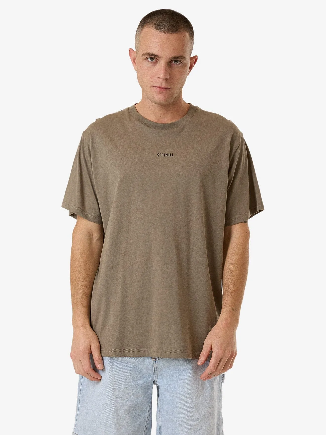 Minimal Thrills Merch Fit Tee - Brindle sold by Thrills