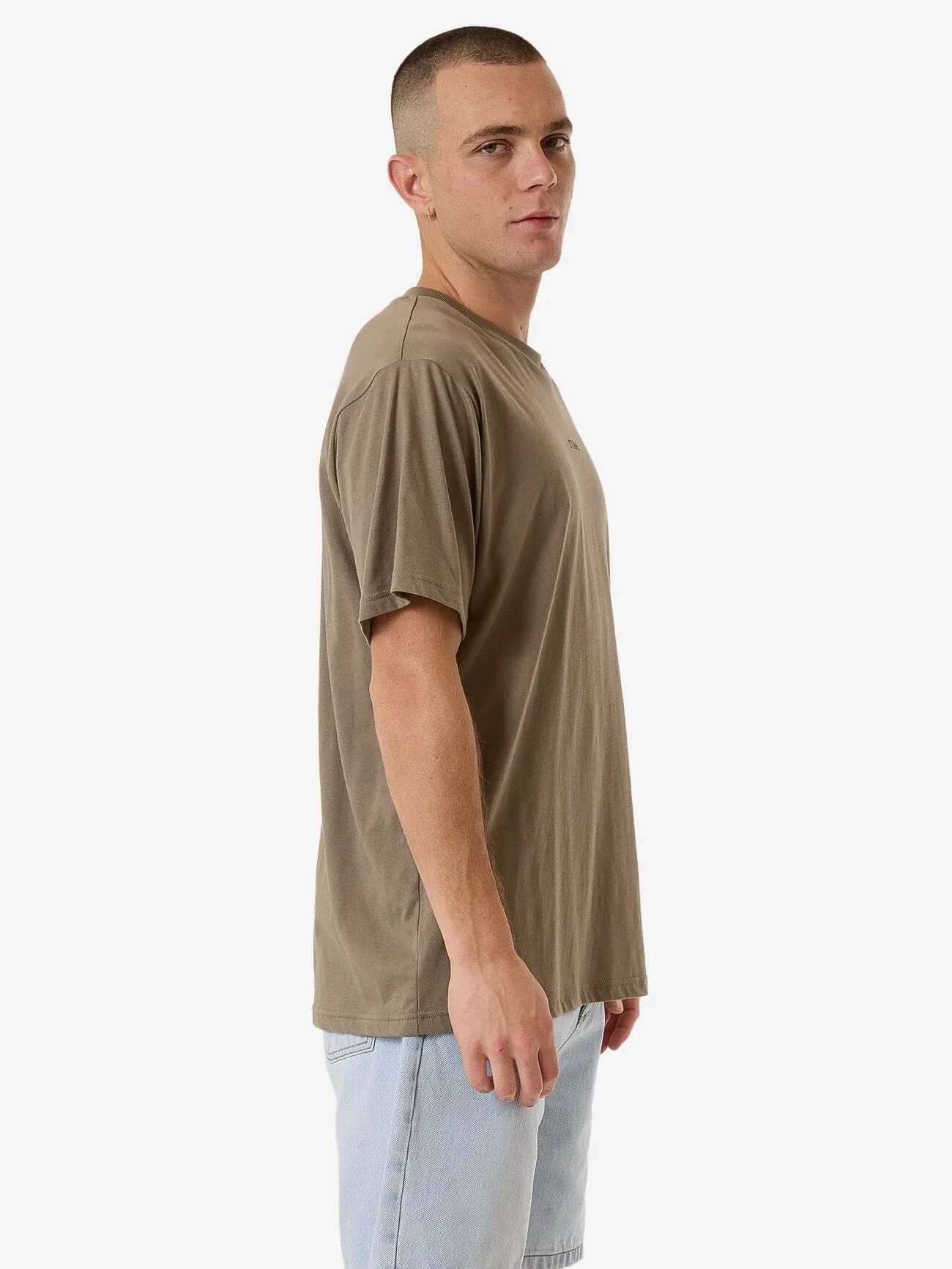 Minimal Thrills Merch Fit Tee - Brindle sold by Thrills product image thumbnail 4