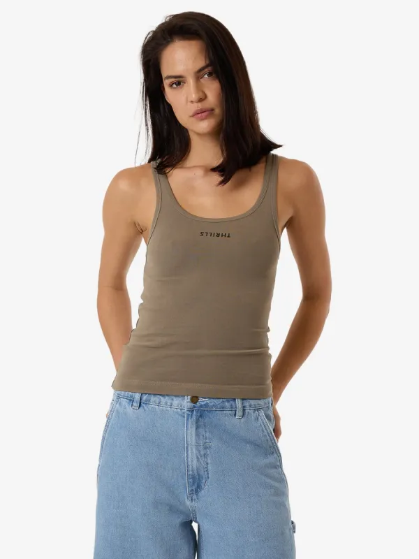 Minimal Thrills Scoop Tank - Brindle sold by Thrills
