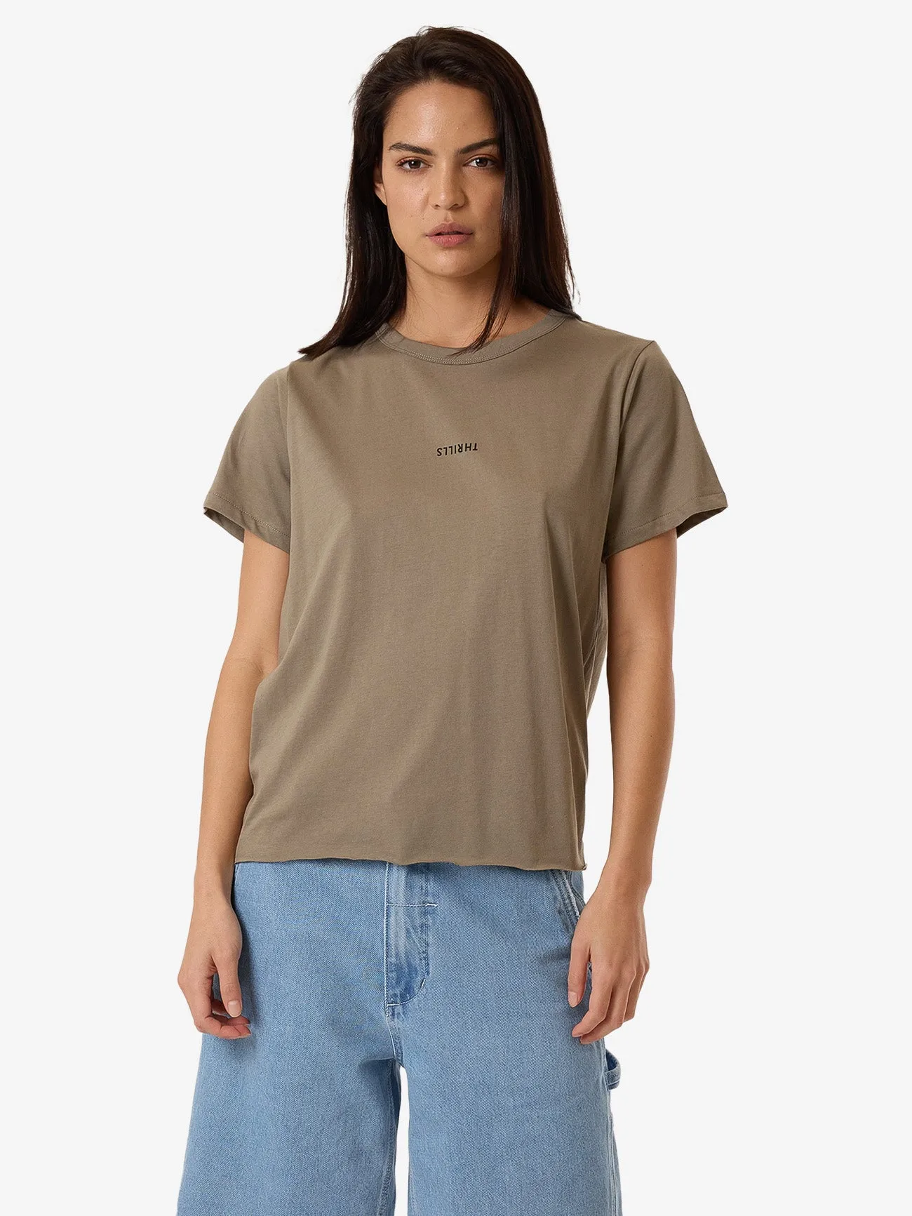 Minimal Thrills Relaxed Tee - Brindle sold by Thrills