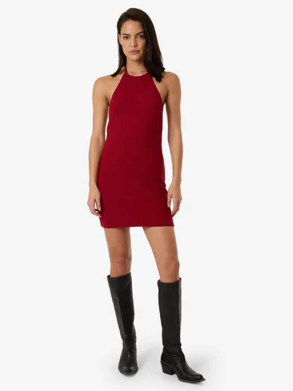 Scarlett Knit Halter Dress - Chilli Pepper sold by Thrills