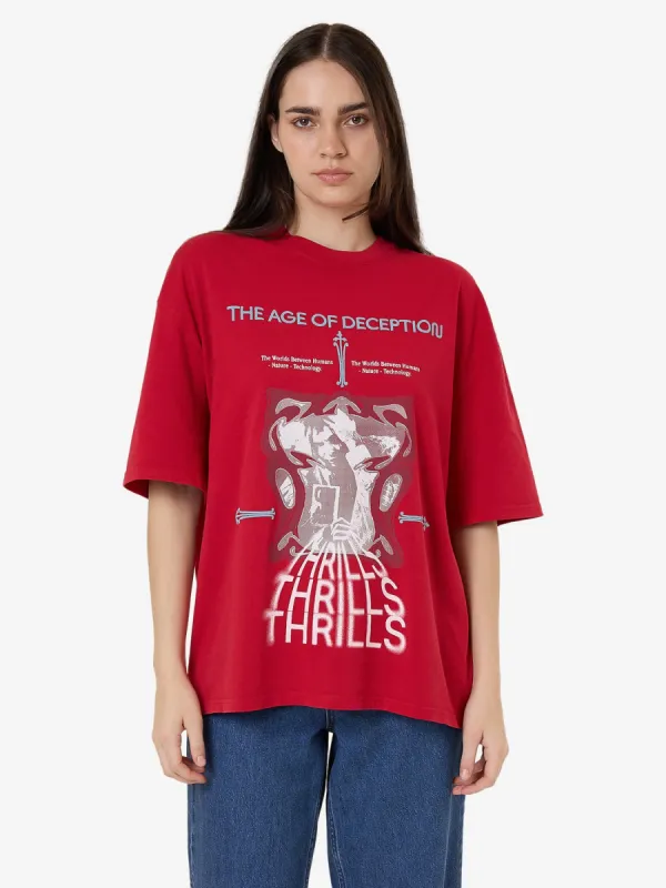 Age of Deception Oversized Tee - Chilli Pepper made by Thrills