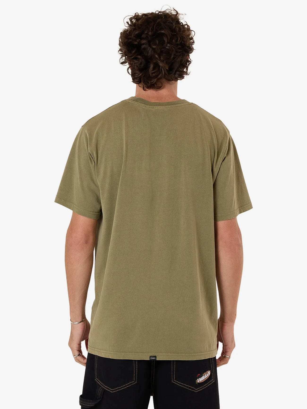 Emblem Merch Fit Tee - Olive sold by Thrills product image thumbnail 2