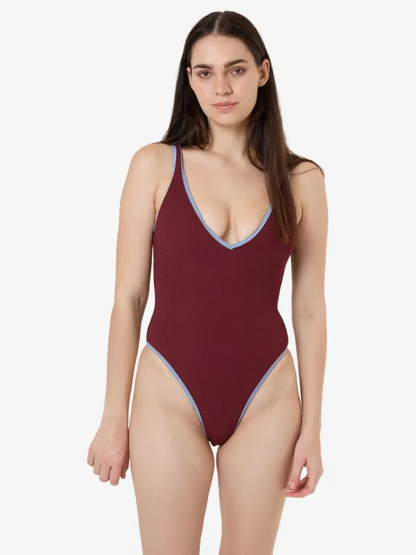 Farrow Plunge One Piece - Dark Cherry sold by Thrills
