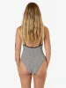 Gia Gingham Plunge One Piece - Black sold by Thrills
