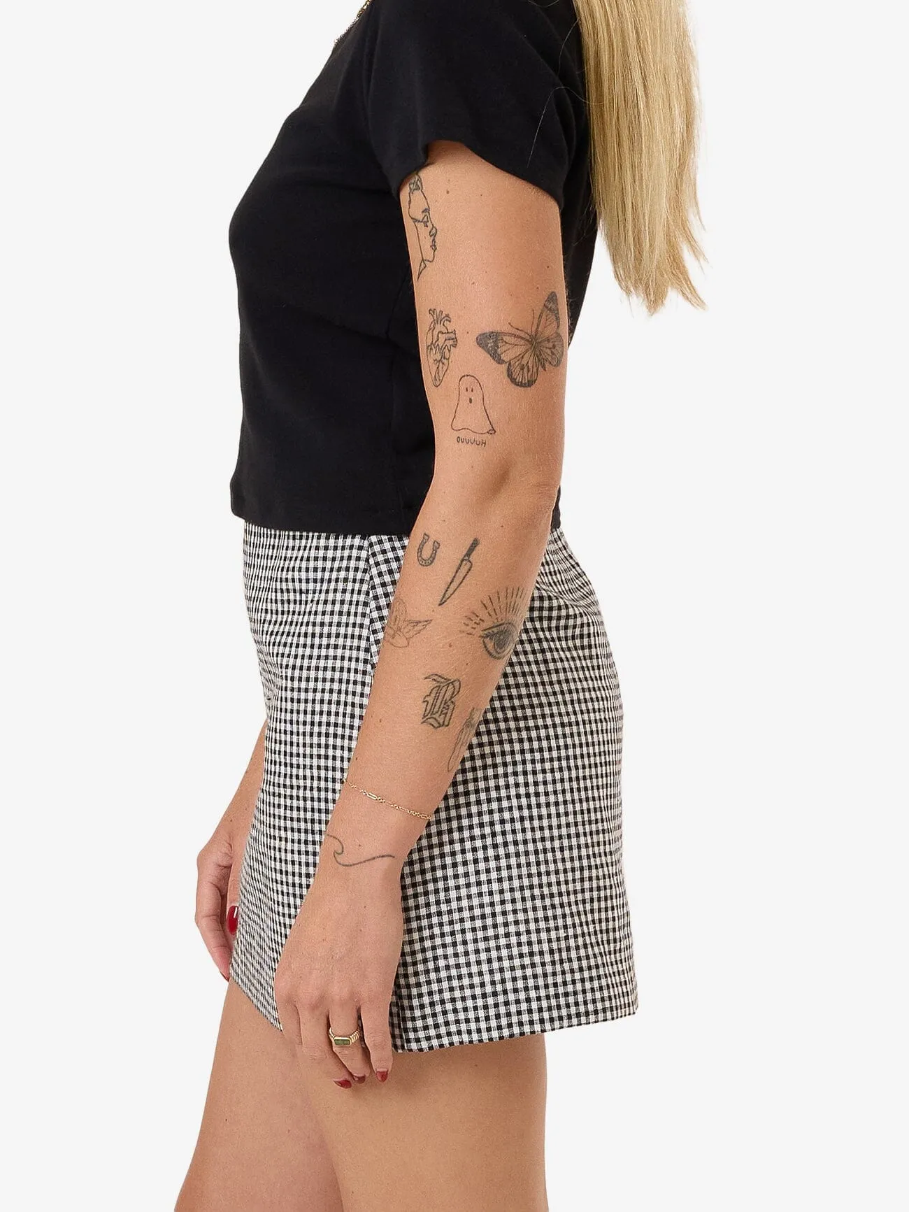 Gia Gingham Skirt - Black sold by Thrills product image thumbnail 3