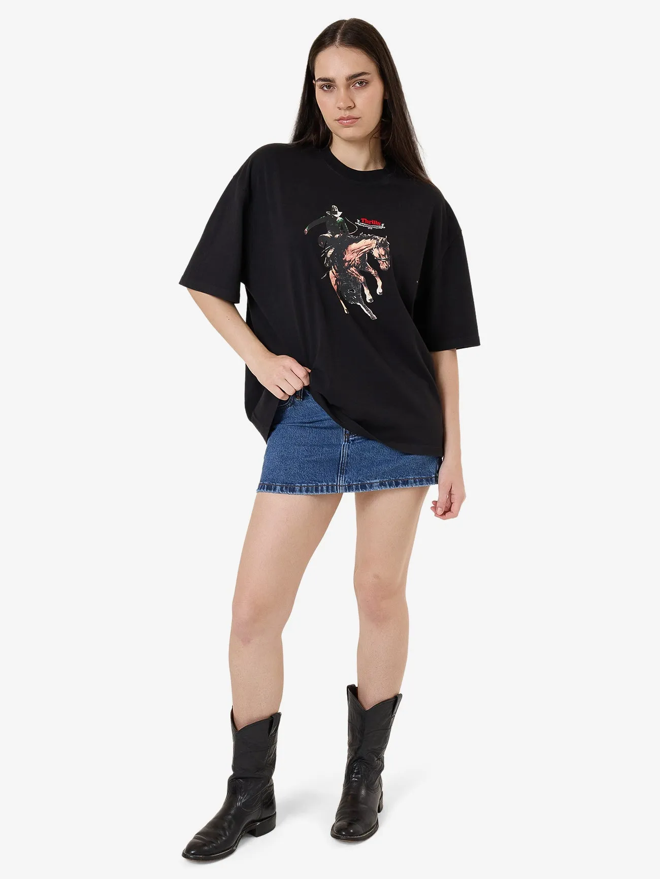 Eternal Outlaw Oversize Tee - Washed Black sold by Thrills product image thumbnail 5