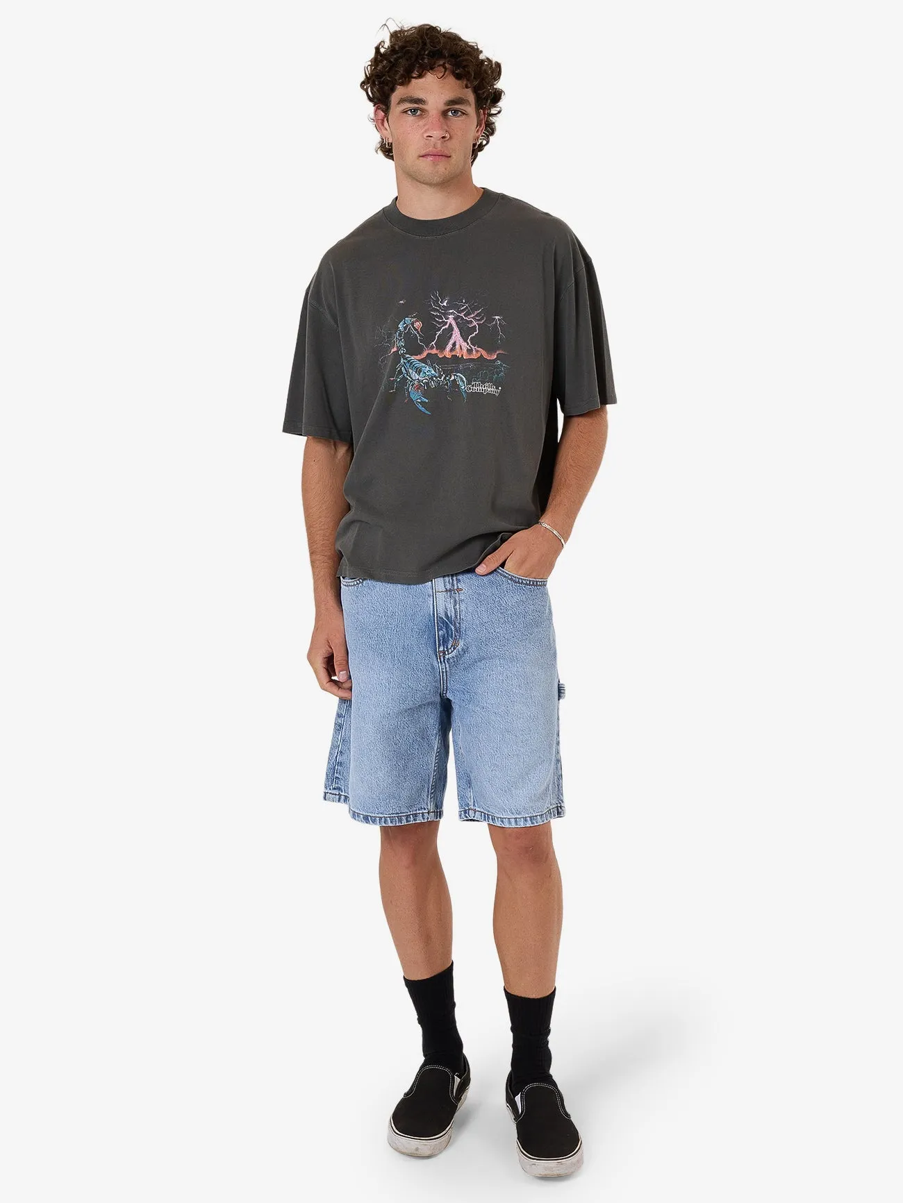 Scorpion Ridge Box Fit Oversize Short Tee - Merch Black sold by Thrills product image thumbnail 5