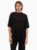 Anais Knit Oversize Tee - Black sold by Thrills