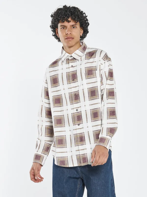 Fire Rose Oversized Long Sleeve Flannel Shirt - Plum sold by Thrills