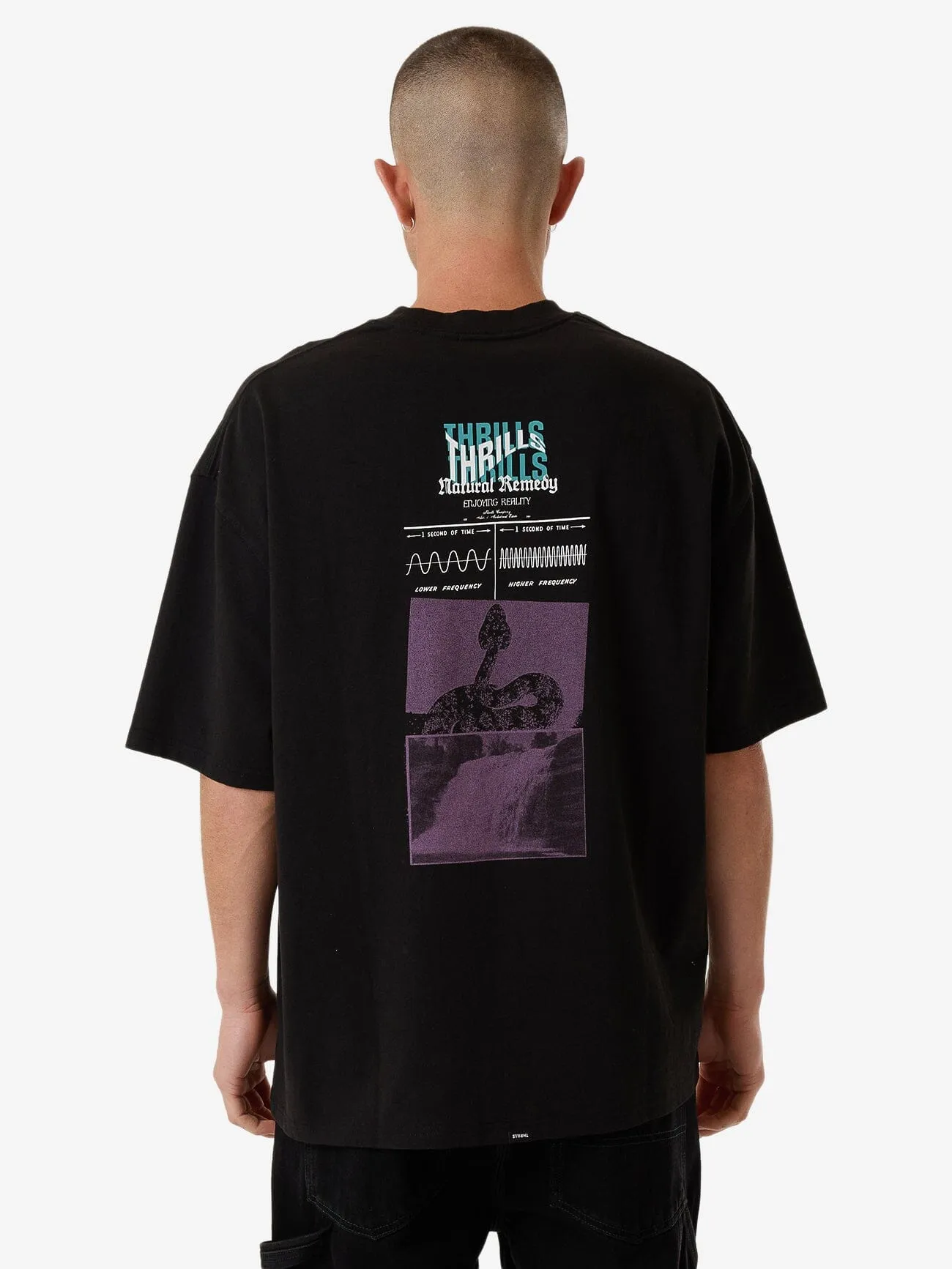 Natural Remedy Box Fit Oversize Tee - Black sold by Thrills product image thumbnail 2