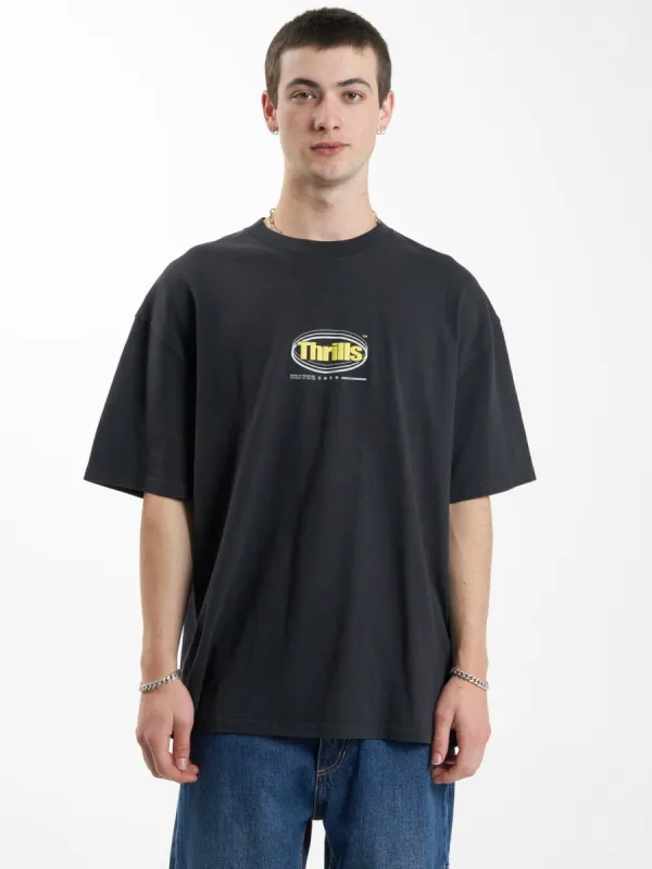 Modern Spiritualism Box Fit Oversize Tee - Washed Black sold by Thrills