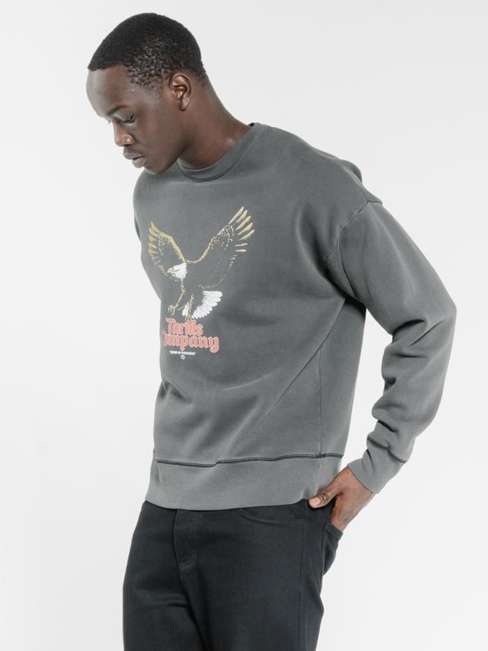 Rapture Slouch Fit Crew - Merch Black sold by Thrills product image thumbnail 3