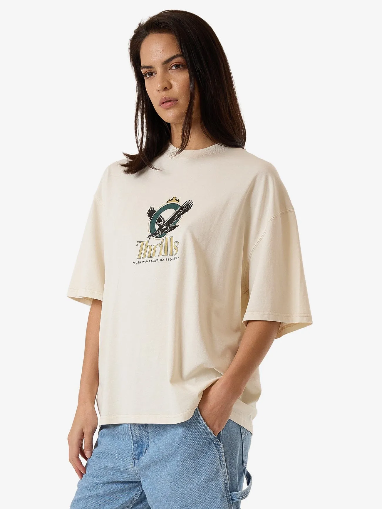 Royalty Oversized Tee - Heritage White sold by Thrills product image thumbnail 4