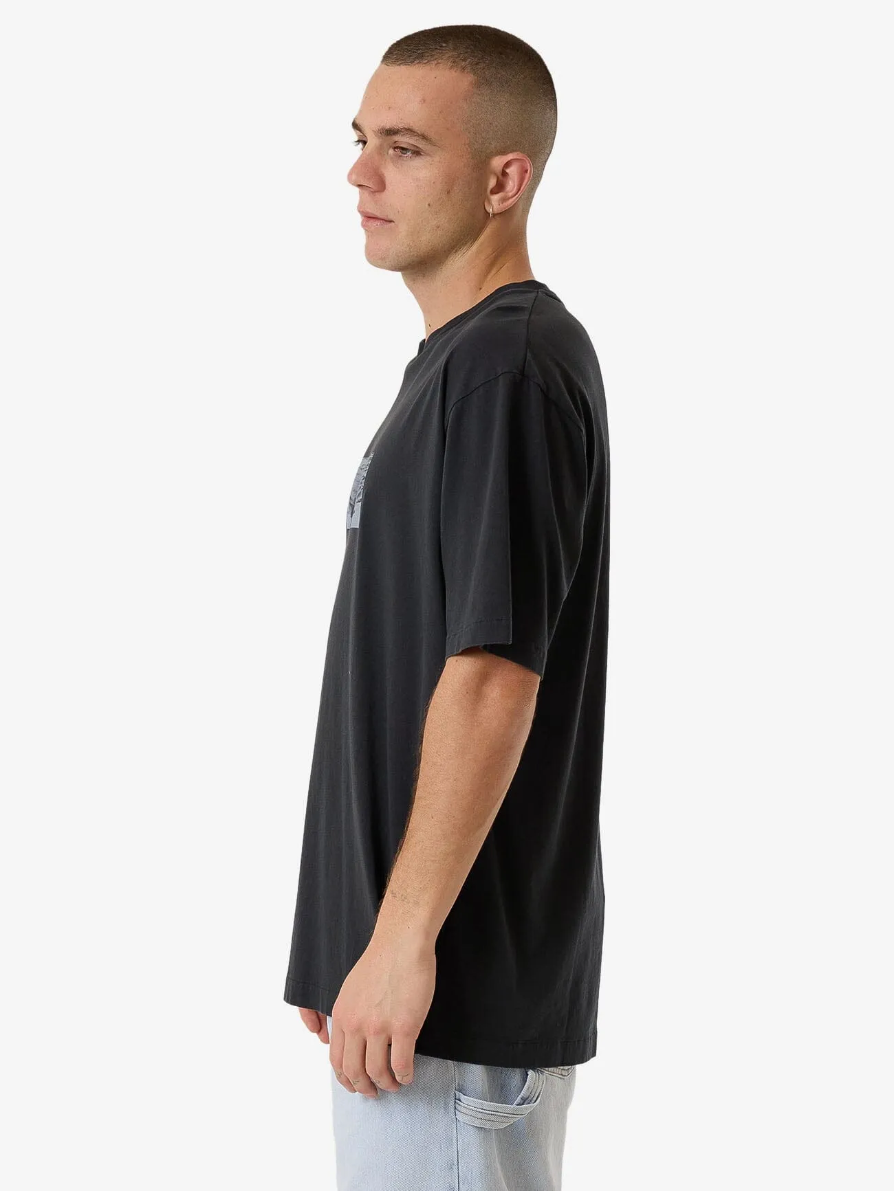 Swan Song Oversize Fit Tee - Black sold by Thrills product image thumbnail 3