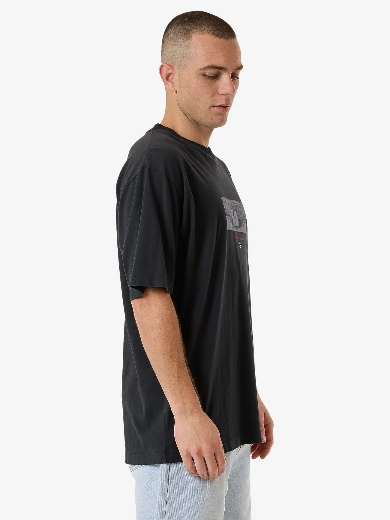 Swan Song Oversize Fit Tee - Black sold by Thrills product image thumbnail 4