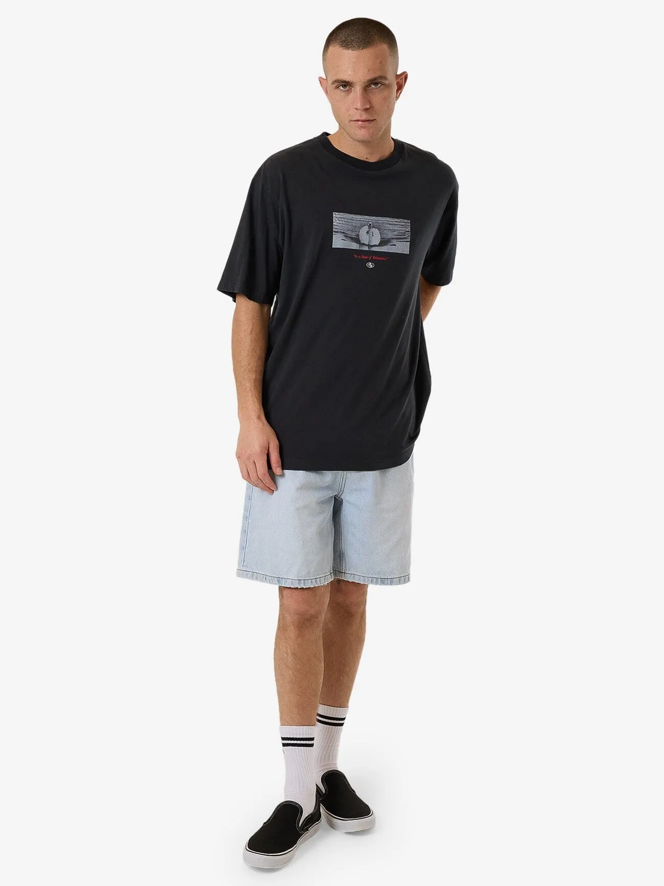 Swan Song Oversize Fit Tee - Black sold by Thrills product image thumbnail 5