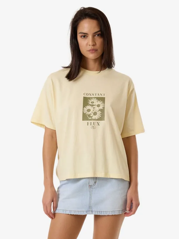 Halftone Daze Square Tee - Butter sold by Thrills