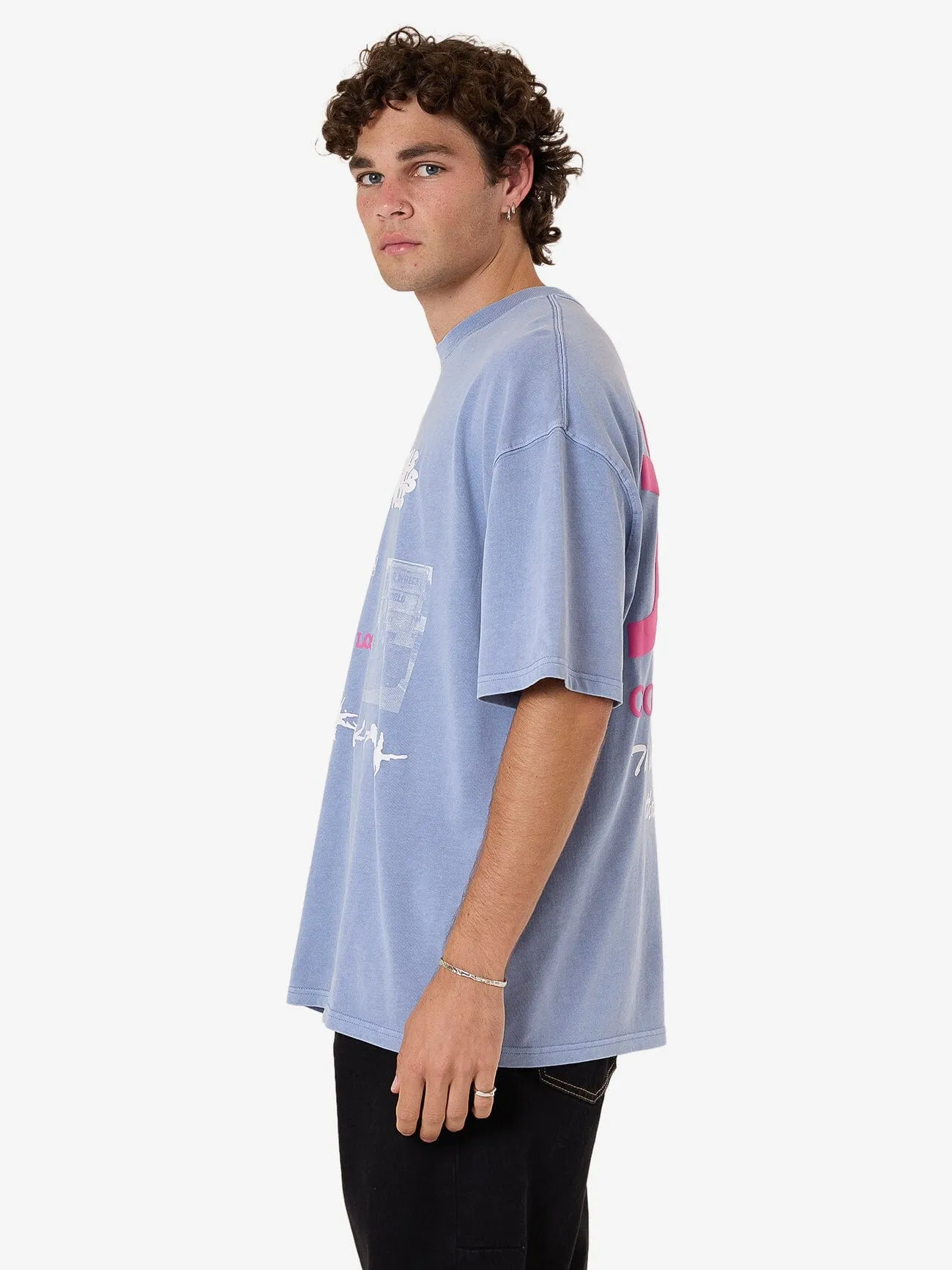 Connections Box Fit Oversize Tee - Forever Blue sold by Thrills product image thumbnail 4