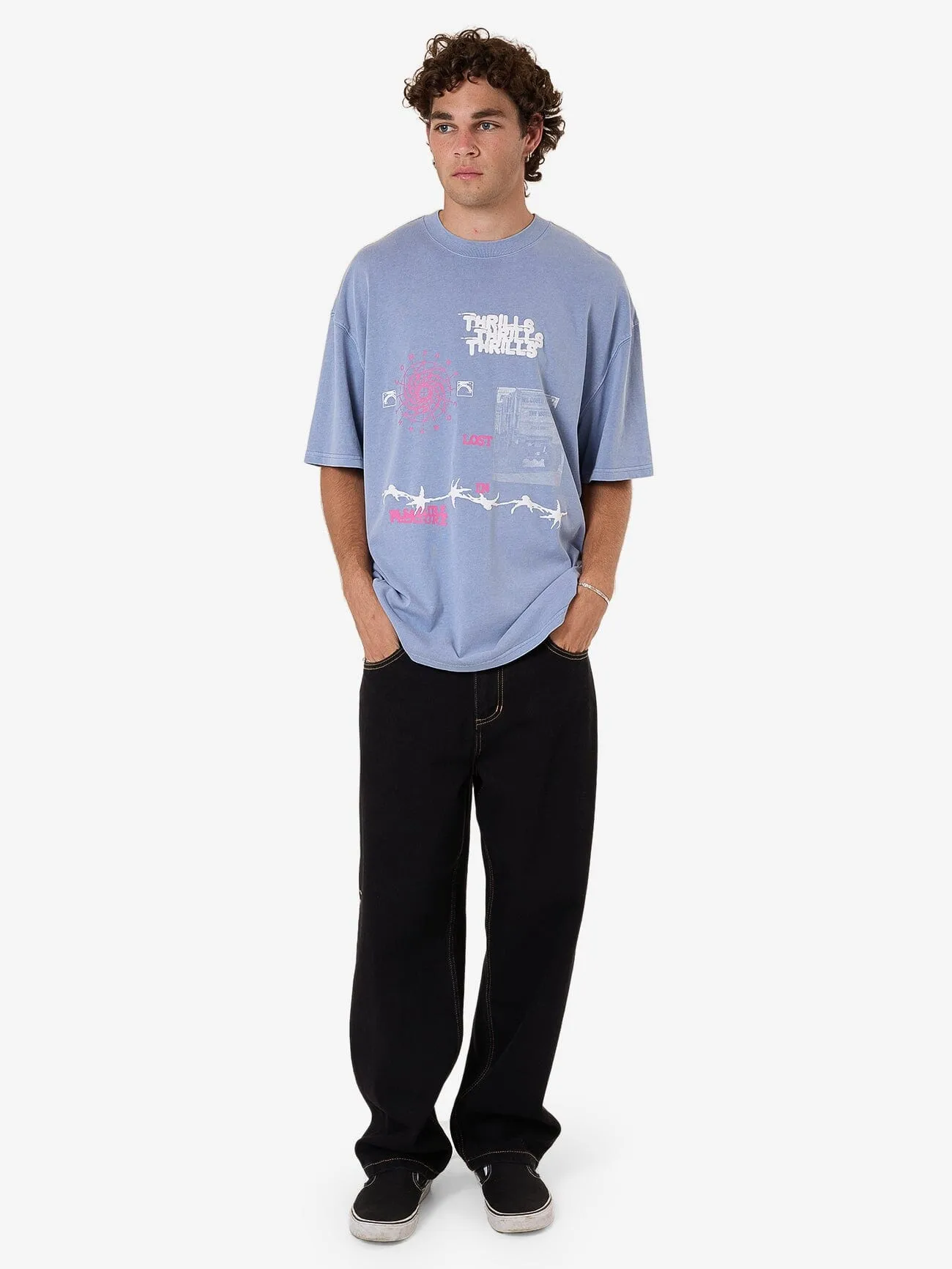 Connections Box Fit Oversize Tee - Forever Blue sold by Thrills product image thumbnail 5