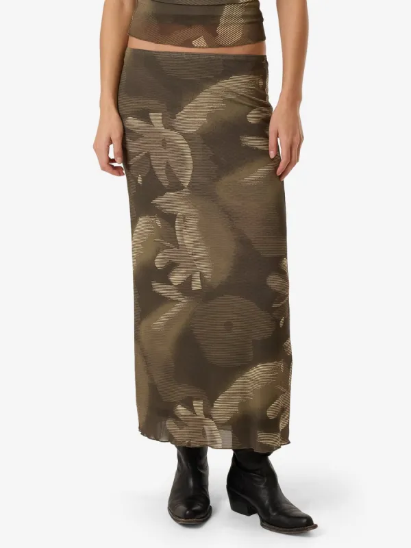 Flora Haze Mesh Skirt - Brindle sold by Thrills
