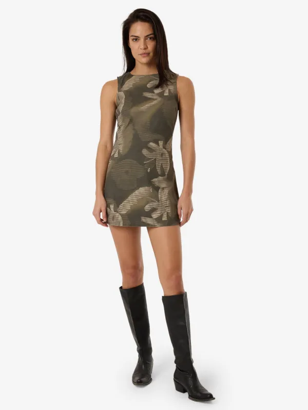 Flora Haze Sateen Dress - Brindle sold by Thrills