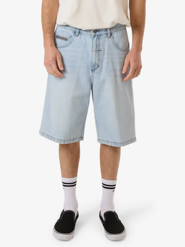 Gazed Big Slacker Denim Short - Gazed Blue sold by Thrills