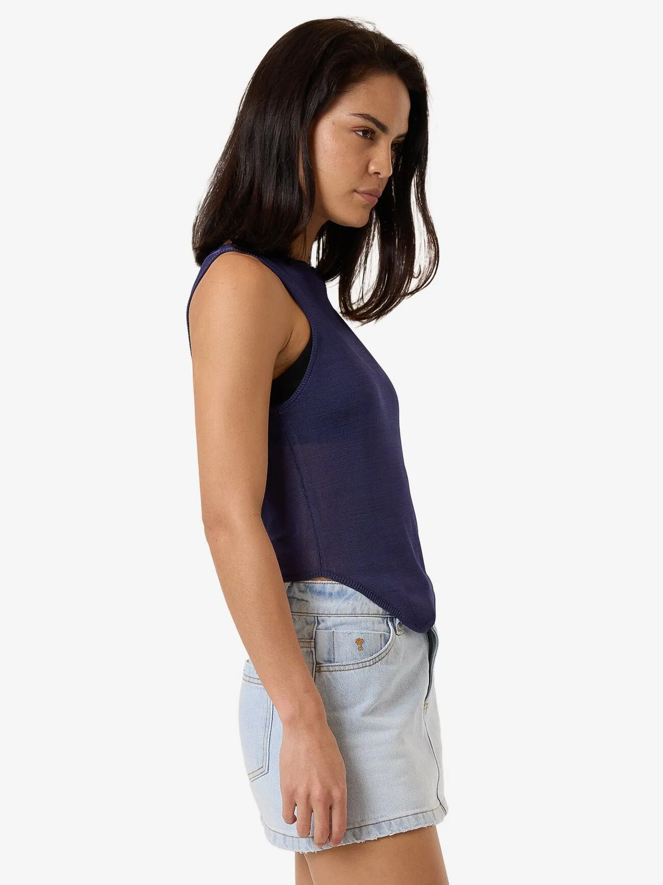 Anais Knit Tank - Estate Blue sold by Thrills product image thumbnail 3